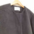 オペークドットクリップ OPAQUE.CLIP cashmere&wool カシミヤ混 ノーカラー コート レディース JPN:L