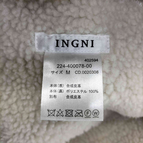 イング INGNI B-3 ボア ムートン レザー ジャケット レディース JPN:M