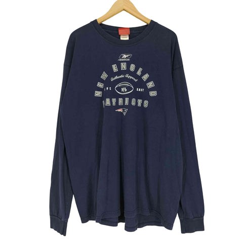リーボック Reebok 00s アメフト プリント クルーネック 長袖 Tシャツ メンズ L
