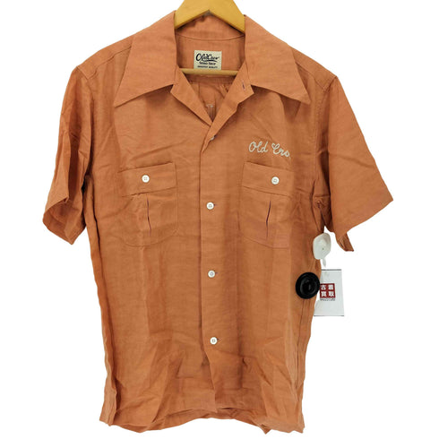 オールドクロウ OLD CROW MC SERVICEMAN - S/S WORK SHIRTS / PINK」S/Sワークシャツ メンズ JPN:L