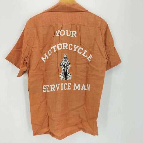 オールドクロウ OLD CROW MC SERVICEMAN - S/S WORK SHIRTS / PINK」S/Sワークシャツ メンズ JPN:L