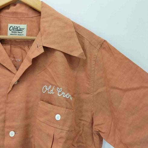 オールドクロウ OLD CROW MC SERVICEMAN - S/S WORK SHIRTS / PINK」S/Sワークシャツ メンズ JPN:L