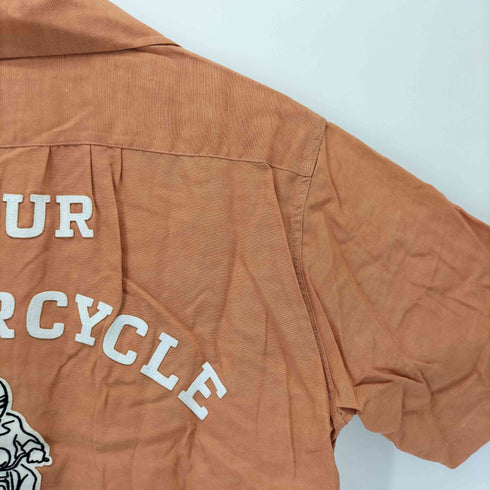 オールドクロウ OLD CROW MC SERVICEMAN - S/S WORK SHIRTS / PINK」S/Sワークシャツ メンズ JPN:L