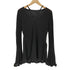 アメリ AMERI SHEER FRILL V NECK KNIT TOP シアー フリル ブイネック ニット トップ レディース FREE