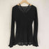 アメリ AMERI SHEER FRILL V NECK KNIT TOP シアー フリル ブイネック ニット トップ レディース FREE