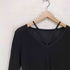 アメリ AMERI SHEER FRILL V NECK KNIT TOP シアー フリル ブイネック ニット トップ レディース FREE