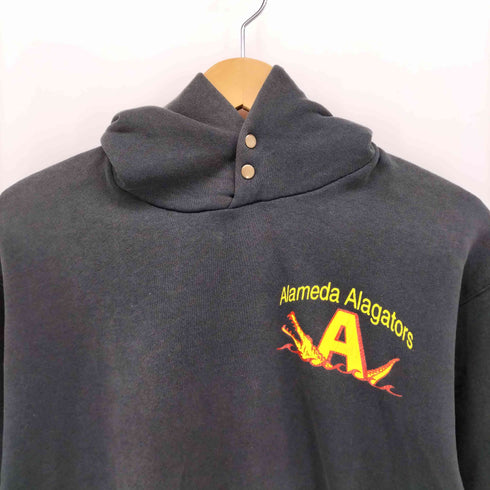 ラッセルアスレチック RUSSELL ATHLETIC 90s USA製 Alameda Alagators プリント スナップボタン プルオーバーパーカー レディース YOUTH L