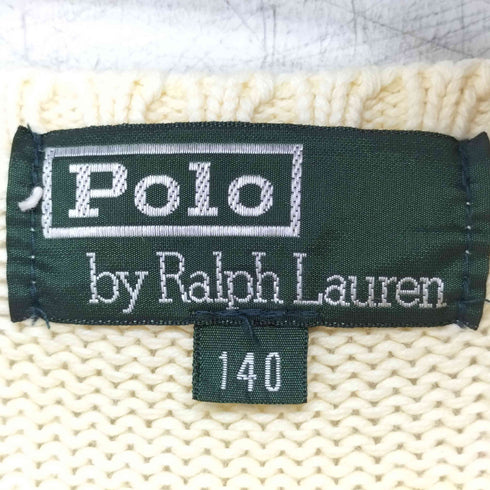 ポロバイラルフローレン Polo by RALPH LAUREN ポニー刺繍 半袖コットンニット レディース 140