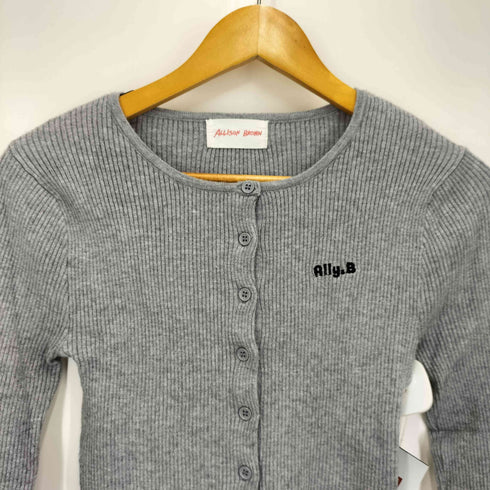 ALLISON BROWN KNIT CARDIGAN クルーネック ニット カーディガン レディース FREE
