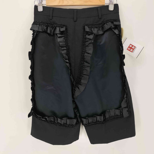 コムデギャルソン COMME des GARCONS 08AW 異素材切替 フリル装飾 2タックショートパンツ メンズ SS