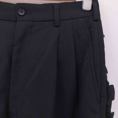 コムデギャルソン COMME des GARCONS 08AW 異素材切替 フリル装飾 2タックショートパンツ メンズ SS
