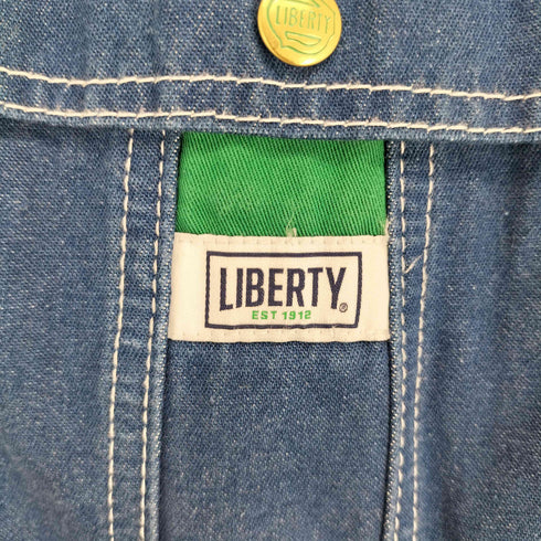リバティ LIBERTY フロント ポケット デニム オーバーオール メンズ 46×28