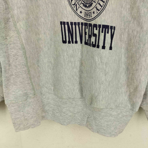 チャンピオン Champion 90S 前期 USA製 刺繍タグ カレッジロゴ三段染み込みプリント REVERSE WEAVE リバースウィーヴ クルーネックスウェット メンズ import:L