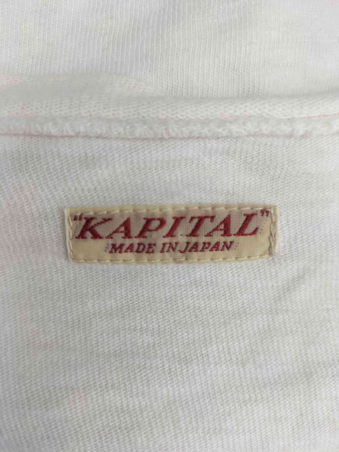 キャピタル KAPITAL 天竺×ガーゼ天竺シェフスリーブロンT スマイリーパッチ レディース JPN:3