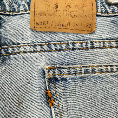 リーバイス Levis 80-90s 505 オレンジタブ ボタン裏662 REGULAR FIT STAIGHT LEG メンズ W34 L32