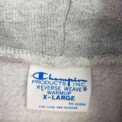 チャンピオン Champion 青単タグ 復刻 フロントカレッジプリント REVERSE WEAVE リバースウィーヴ プルオーバーパーカー メンズ import:XL