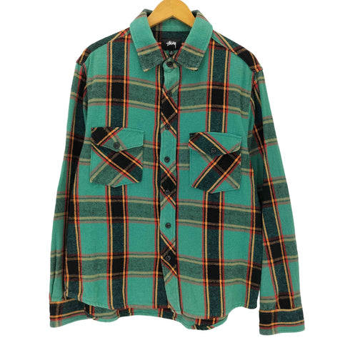 ステューシー Stussy ACE PLAID エースプラッド L/S SHIRT 長袖 チェック柄シャツ メンズ import:M