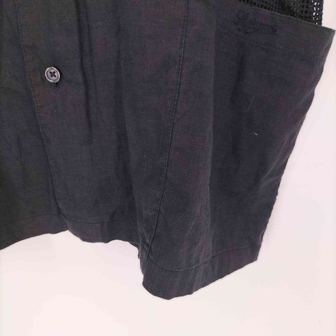 シュプリーム Supreme 24SS Panel Linen S/S Shirt メッシュ パネル リネン 半袖シャツ メンズ S