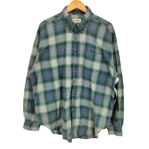 セントジョンズベイ STJOHNS BAY 90S ボタンダウン チェック長袖ネルシャツ メンズ import:XL