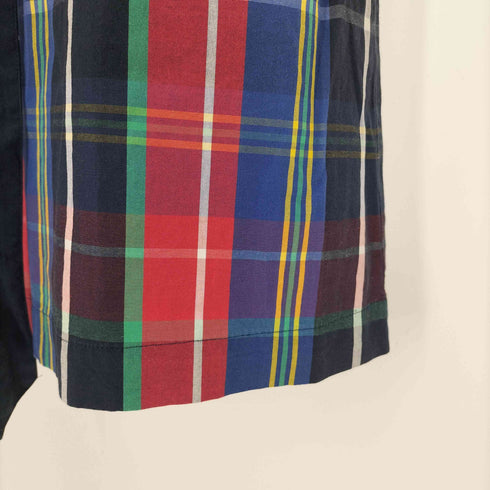 フレッドペリー FRED PERRY タータンチェック 半袖ワンピース レディース バスト79-87 身長154-162