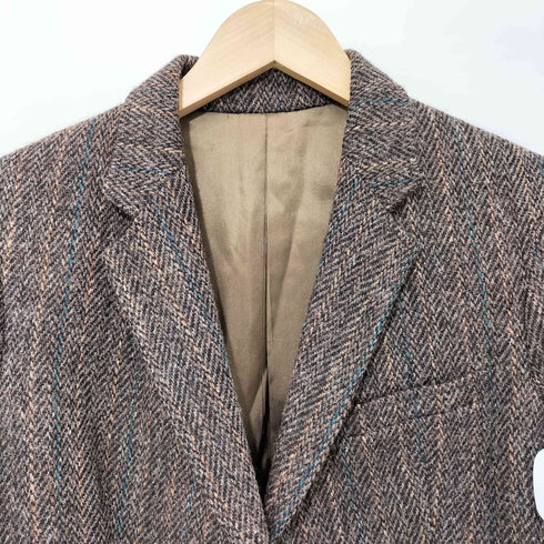 ハリスツイード Harris Tweed USA製 ウール ツイード 2B テーラードジャケット レディース