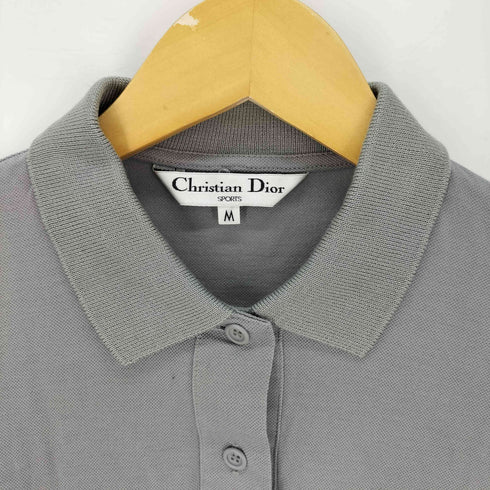 クリスチャンディオール Christian Dior OLD ロゴワッペン 鹿の子 長袖ポロシャツ レディース JPN:M
