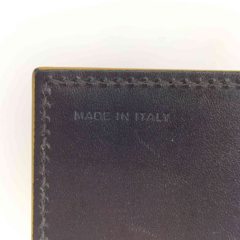 MADE IN ITALY クロコ型押し 二つ折り財布 レディース