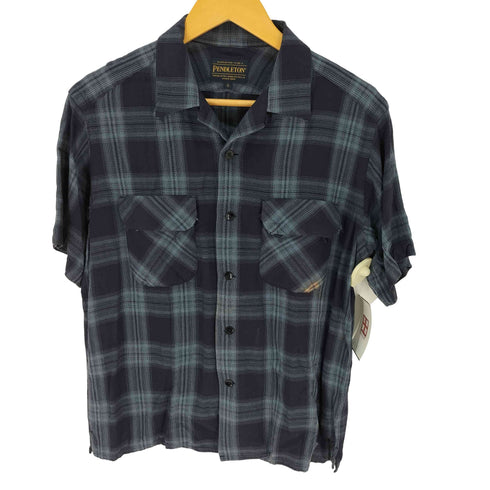 ペンドルトン PENDLETON レーヨン100 オンブレチェック オープンカラー半袖シャツ メンズ JPN:S