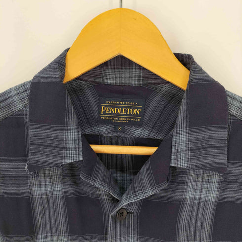 ペンドルトン PENDLETON レーヨン100 オンブレチェック オープンカラー半袖シャツ メンズ JPN:S
