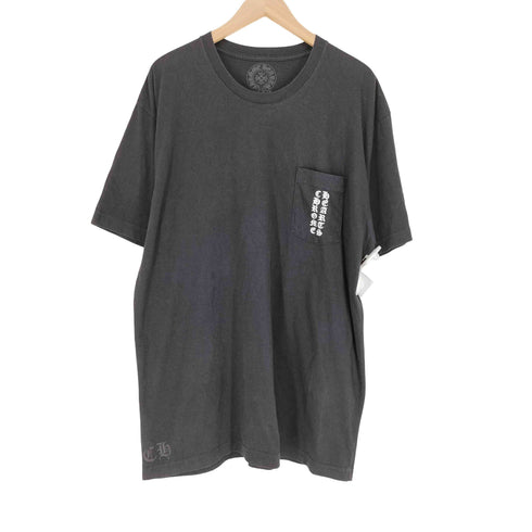 クロムハーツ CHROME HEARTS USA製 スクロールラベルプリント ポケットTシャツ メンズ XXL