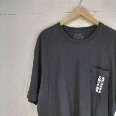 クロムハーツ CHROME HEARTS USA製 スクロールラベルプリント ポケットTシャツ メンズ XXL