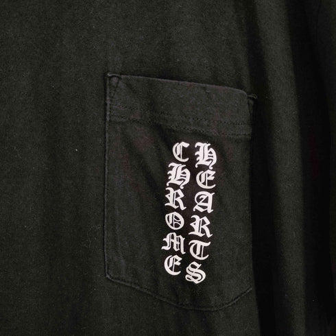 クロムハーツ CHROME HEARTS USA製 スクロールラベルプリント ポケットTシャツ メンズ XXL