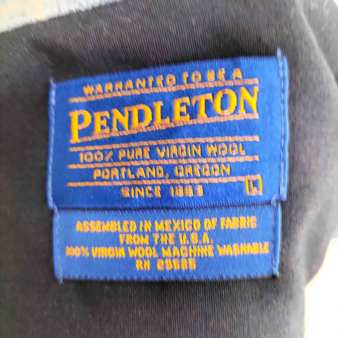 ペンドルトン PENDLETON 90-00s メキシコ製 BORAD SHIRT オンブレチェック ボードシャツ メンズ import:L