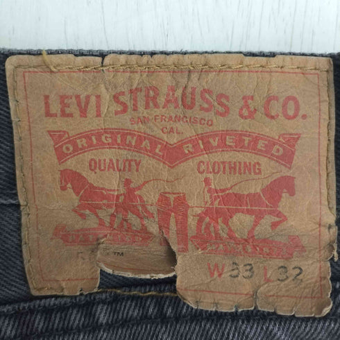 リーバイス Levis 505 ボタン裏4986 ブラックデニム メンズ 36×32