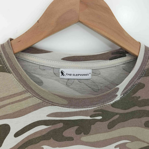 the elephant ゼブラ柄ILove クルーネックTシャツ メンズ