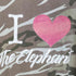 the elephant ゼブラ柄ILove クルーネックTシャツ メンズ