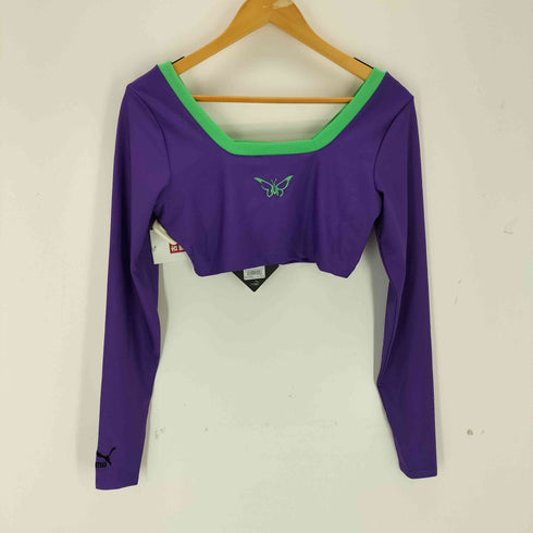 プーマ PUMA Dua Lipa Cropped Colorblock Long Sleeve Top クロップド カラーブロック ロングスリーブ トップ レディース import:L