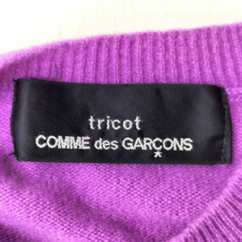 トリココムデギャルソン tricot COMME des GARCONS 15AW カシミア100 サイドライン カーディガン AD2015 レディース