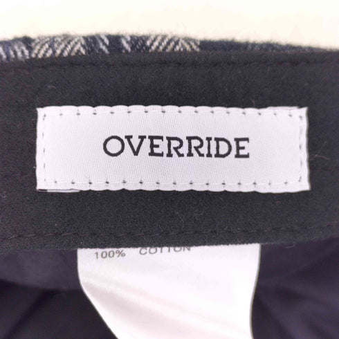オーバーライド override 26AW CHECK PATTERN SCARF&CAP チェック パターン スカーフ&キャップ レディース 57cm~59cm