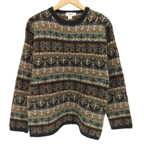 ジェイクルー J.CREW 90S 巨人タグ ノルディック柄 ウール クルーネック ニット メンズ import:S