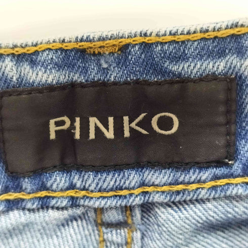 ピンコ PINKO ベルト付き ダメージ加工デニムショートパンツ レディース 26