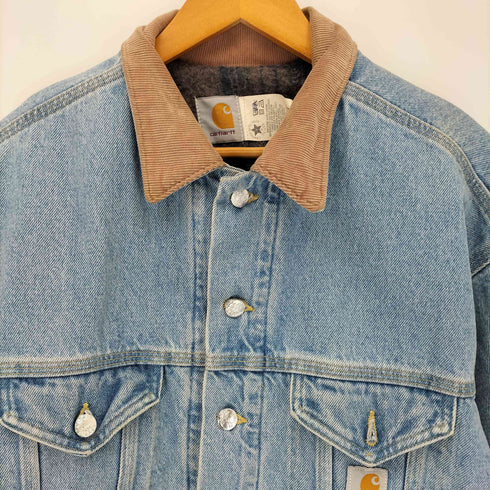 カーハート Carhartt 90s USA製 裏ブランケット デニムトラッカージャケット メンズ M