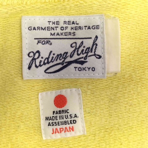 ライディングハイ RIDING HIGH フロント刺繍 前Vネック ロングスリーブ スウェット トレーナー メンズ