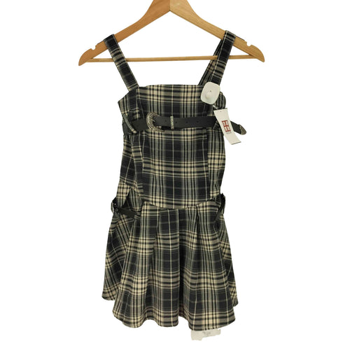 グレイル GRL チェック柄ベルトミニワンピース×ショートパンツセットアップ レディース M
