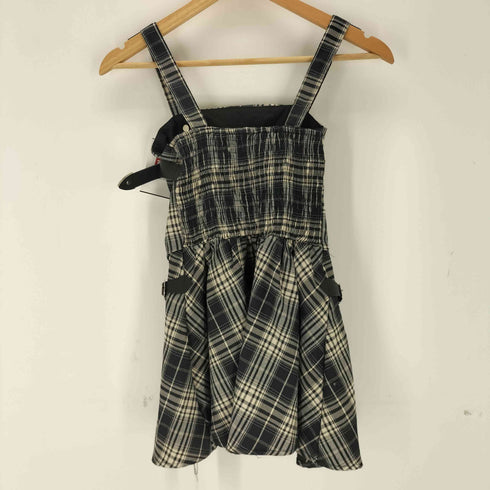 グレイル GRL チェック柄ベルトミニワンピース×ショートパンツセットアップ レディース M