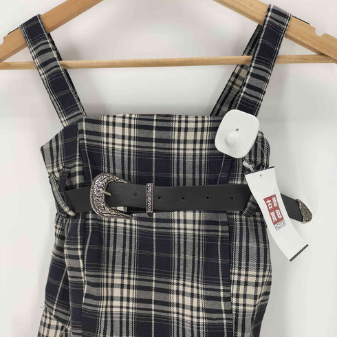 グレイル GRL チェック柄ベルトミニワンピース×ショートパンツセットアップ レディース M