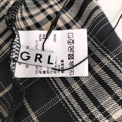 グレイル GRL チェック柄ベルトミニワンピース×ショートパンツセットアップ レディース M