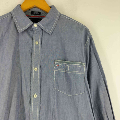 トミーヒルフィガー TOMMY HILFIGER ポケットデザイン コットンシャツ メンズ import:XXL