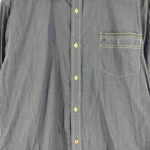 トミーヒルフィガー TOMMY HILFIGER ポケットデザイン コットンシャツ メンズ import:XXL