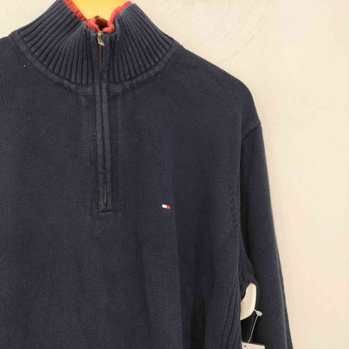 トミーヒルフィガー TOMMY HILFIGER コットンハーフジップセーター メンズ JPN:XL
